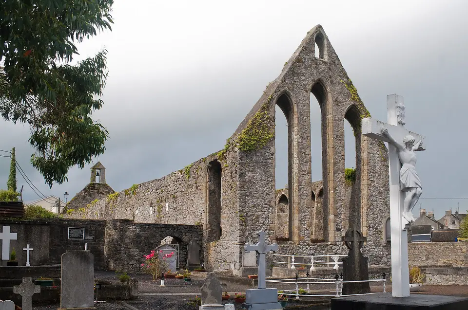 South-east view of the friary.