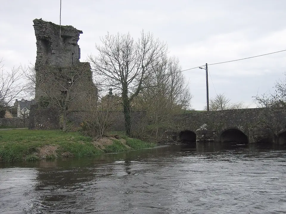 Medieval castle on island in the River Suir, Golden, County Tipperary