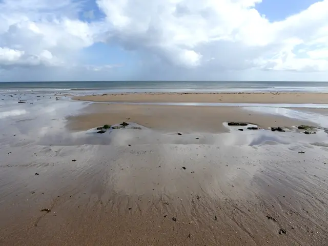 On the beach near Redbarn