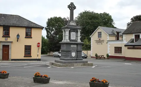 Oulart, County Wexford, near to An Tabhallort, Raheenduff Cross Roads and Ballytarsna Cross Roads, Wexford, Ireland. Village centre and 1798 memorial.