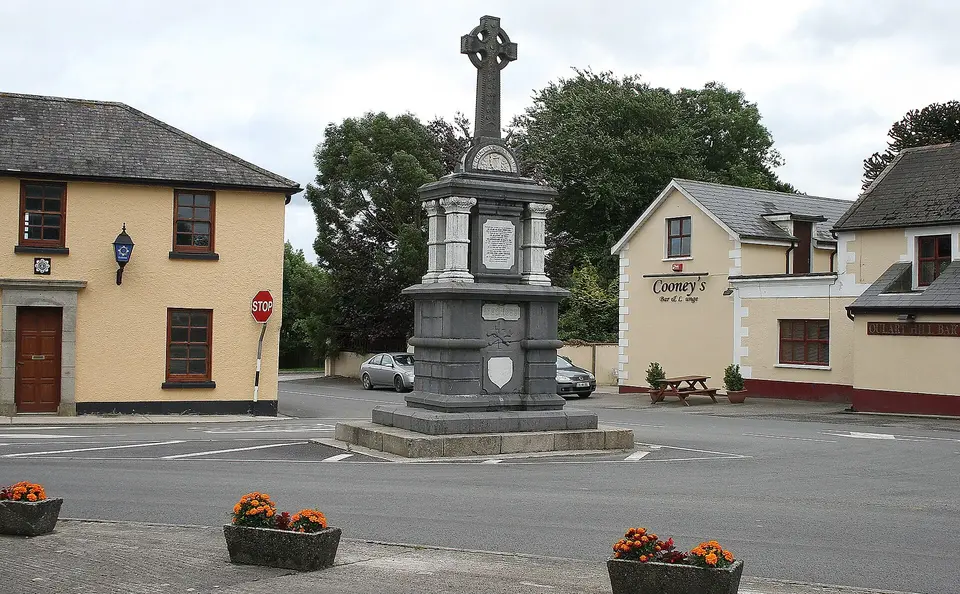 Oulart, County Wexford, near to An Tabhallort, Raheenduff Cross Roads and Ballytarsna Cross Roads, Wexford, Ireland. Village centre and 1798 memorial.