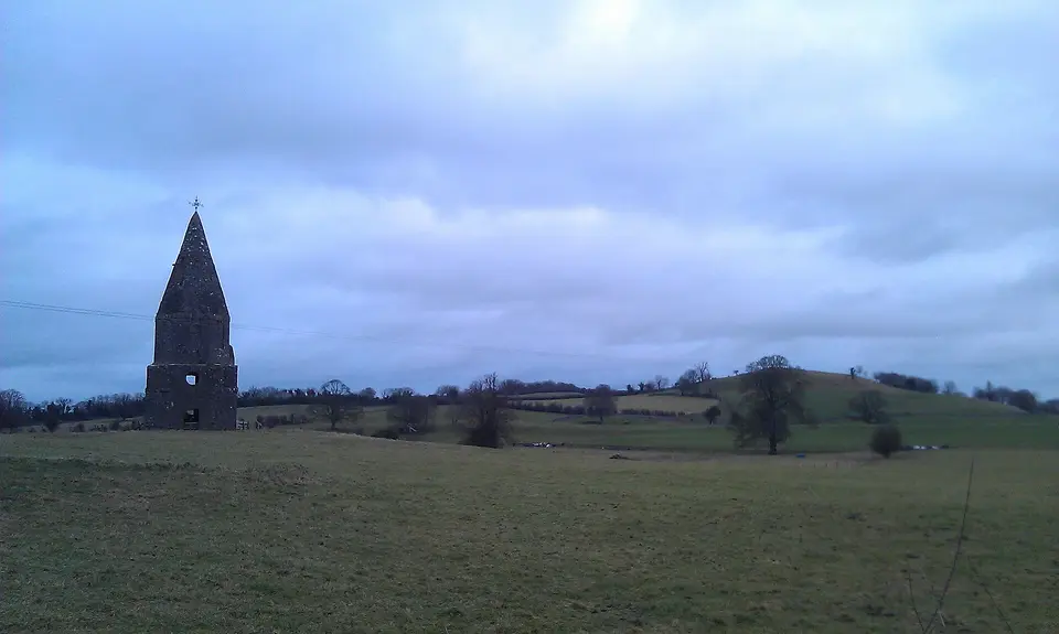 The Pigeon House near Glasson, Co. Westmeath. Originally part of the estate surrounding Waterstown House. Caraun Hill is in the background.