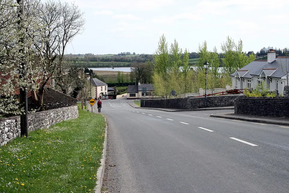 R377 road in Castleplunket, County Roscommon, Ireland.