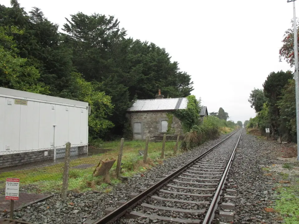 Remains of the former railway station at Lombardstown