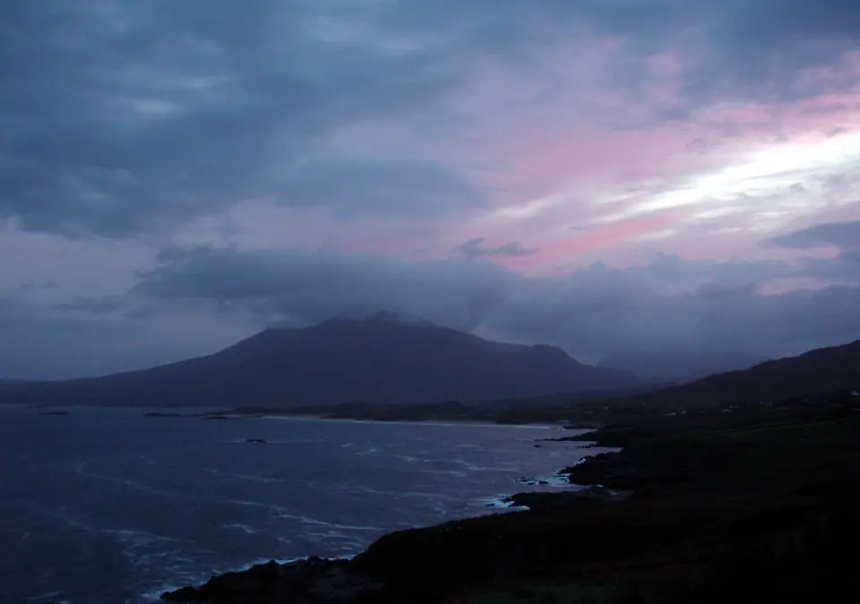 Rinvyle Bay - Red Clouds at Dusk