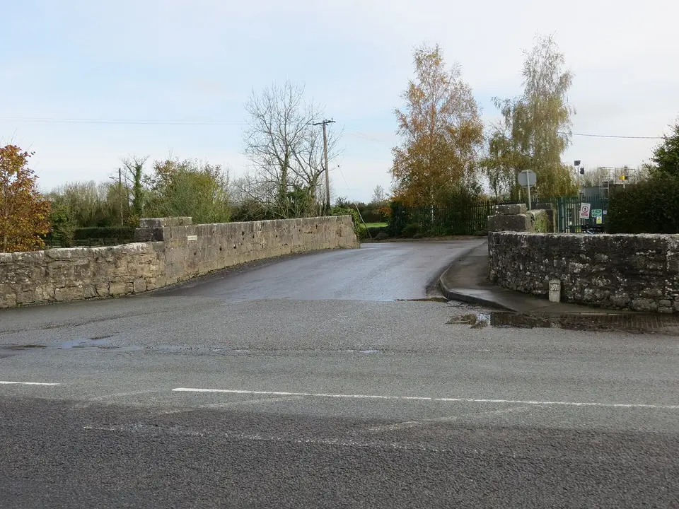 Road (L4306) from N24 crossing Bansha Bridge and River Ara
