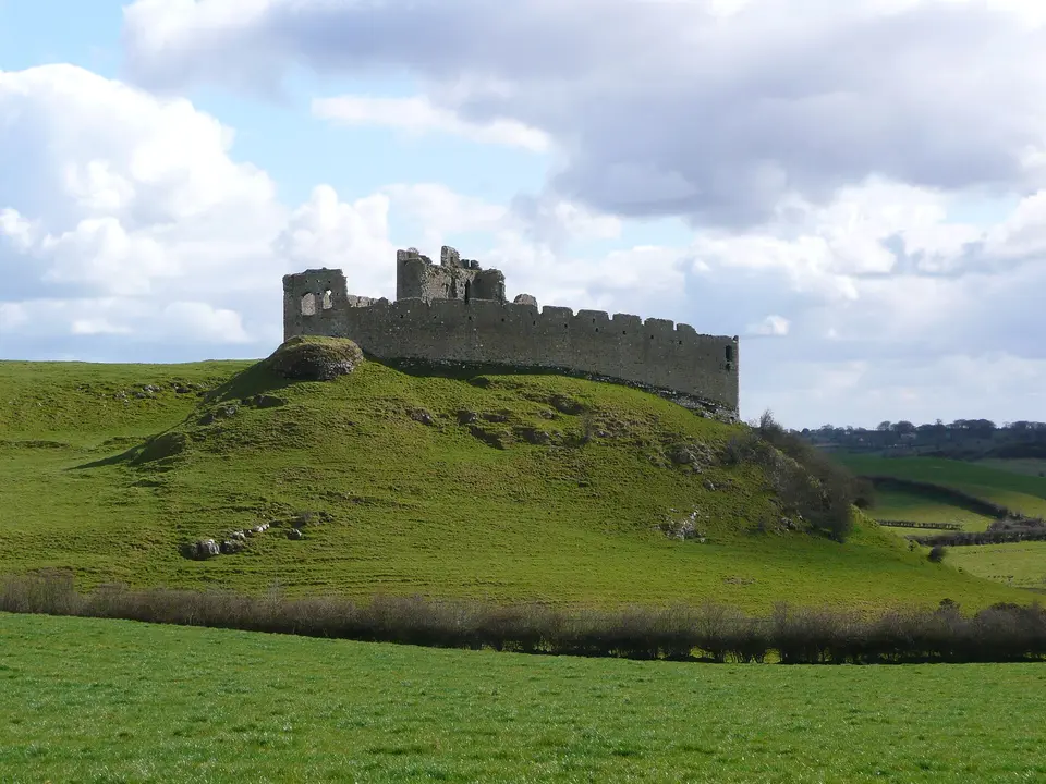 view of castle roche, co. louth, ireland, taken from the north west. this was the first look that most attackers got of this thirteenth century norman fortress
