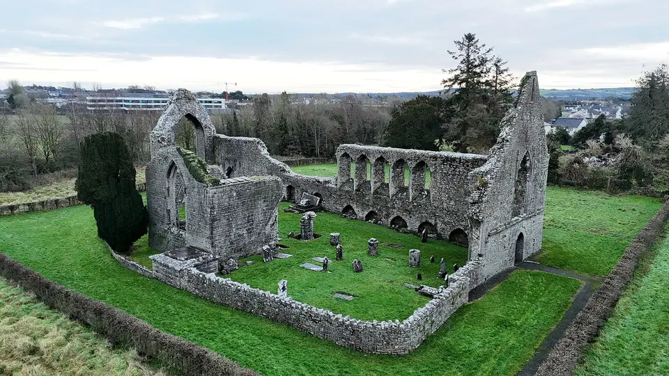 Roscommon Priory aerial photograph