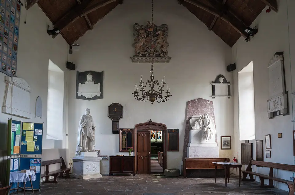 View of the narthex, looking east.