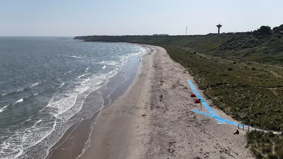 Rosslare Harbour Beach aerial photograph