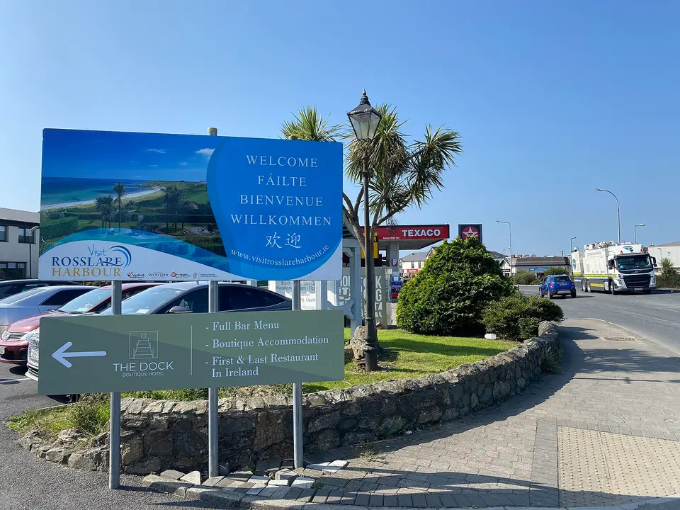 Rosslare Harbour - welcome board