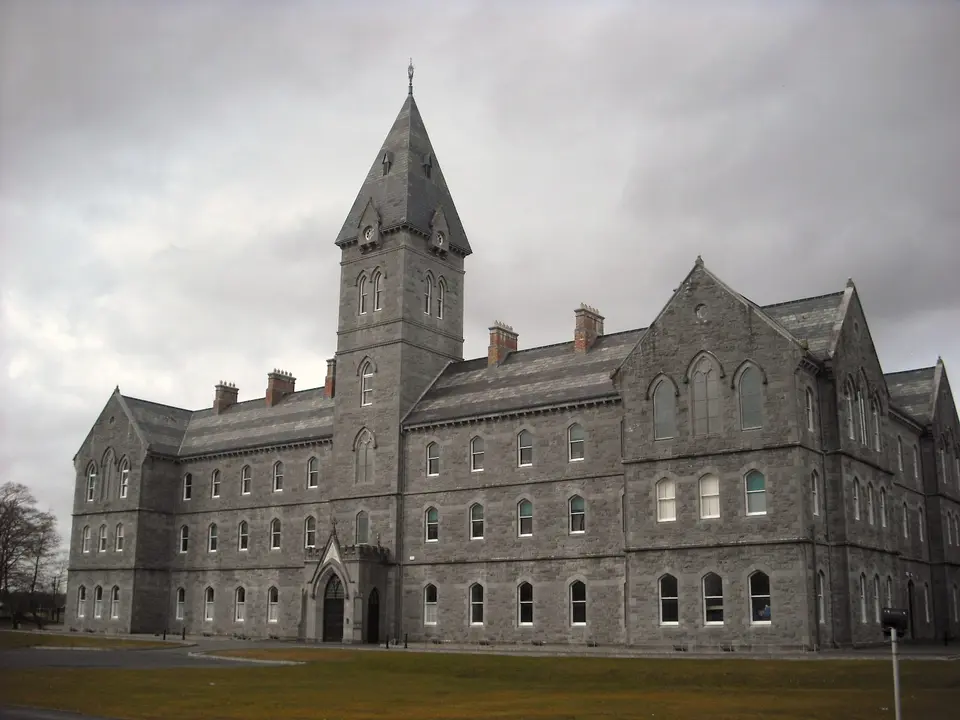 St. Flannan's College, one of the oldest extant school buildings in Ireland. Front of the college, March 2010.