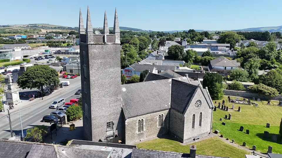 St Mary's Church of Ireland, Blessington aerial photo