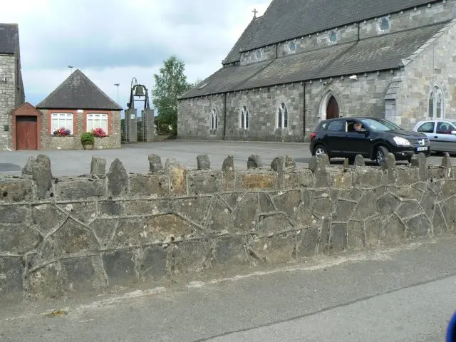 Stand-alone bell Church bell beside the church at Prosperous cross roads.