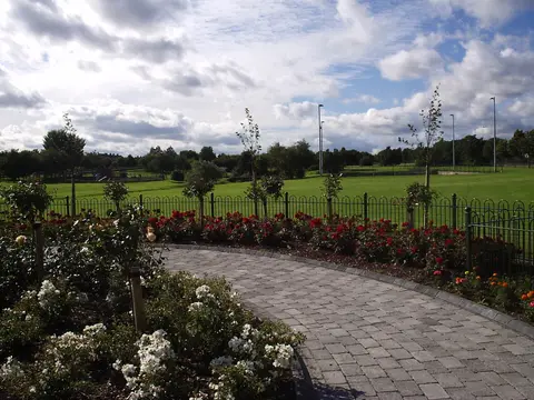 A view of Stardust Memorial Park, from the garden terrace.
