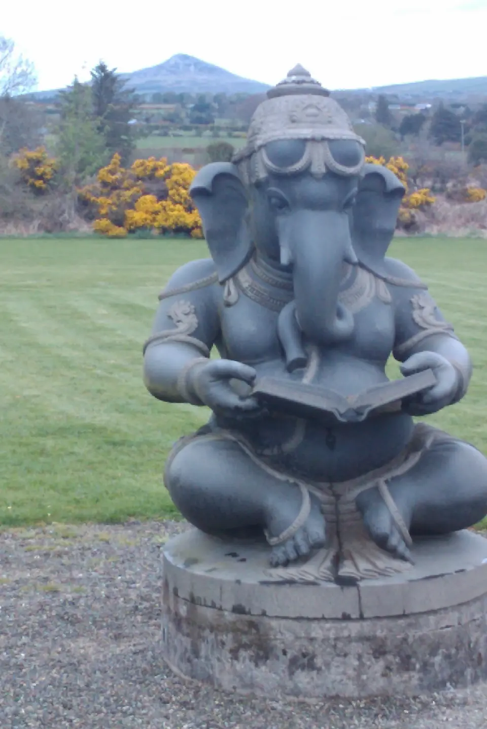 Statue of Ganesha at Victoria's Way meditation park, near Roundwood, Co Wicklow, Ireland.