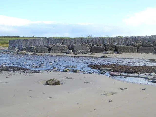 Stream across the beach at Whiting Bay