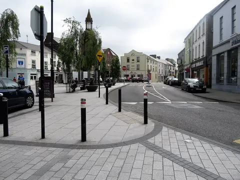The Diamond, Monaghan town, viewed from the West
