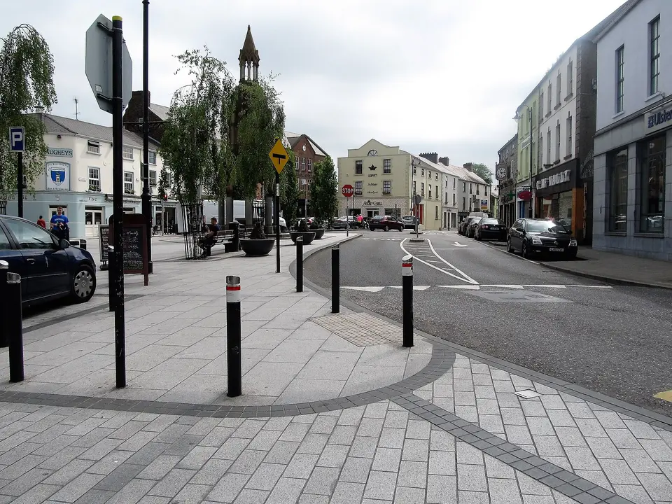 The Diamond, Monaghan town, viewed from the West