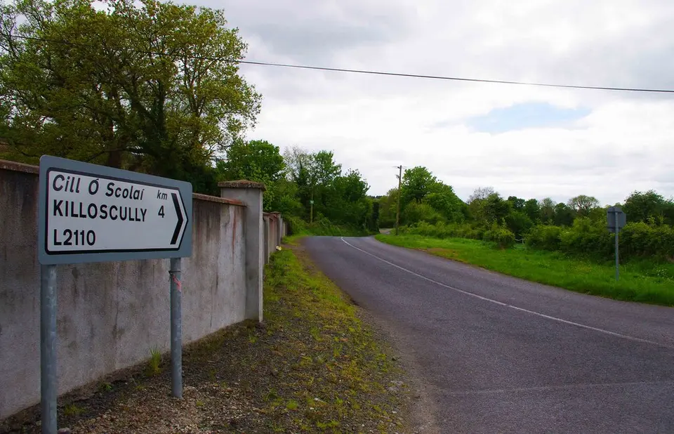 The L2110 road to Killoscully, Shallee Cross Roads, Co. Tipperary