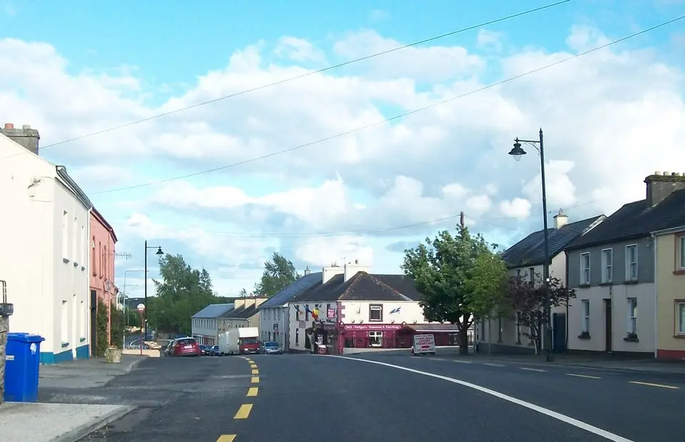 The N5 at the village of Bellanagare, Co Roscommon
