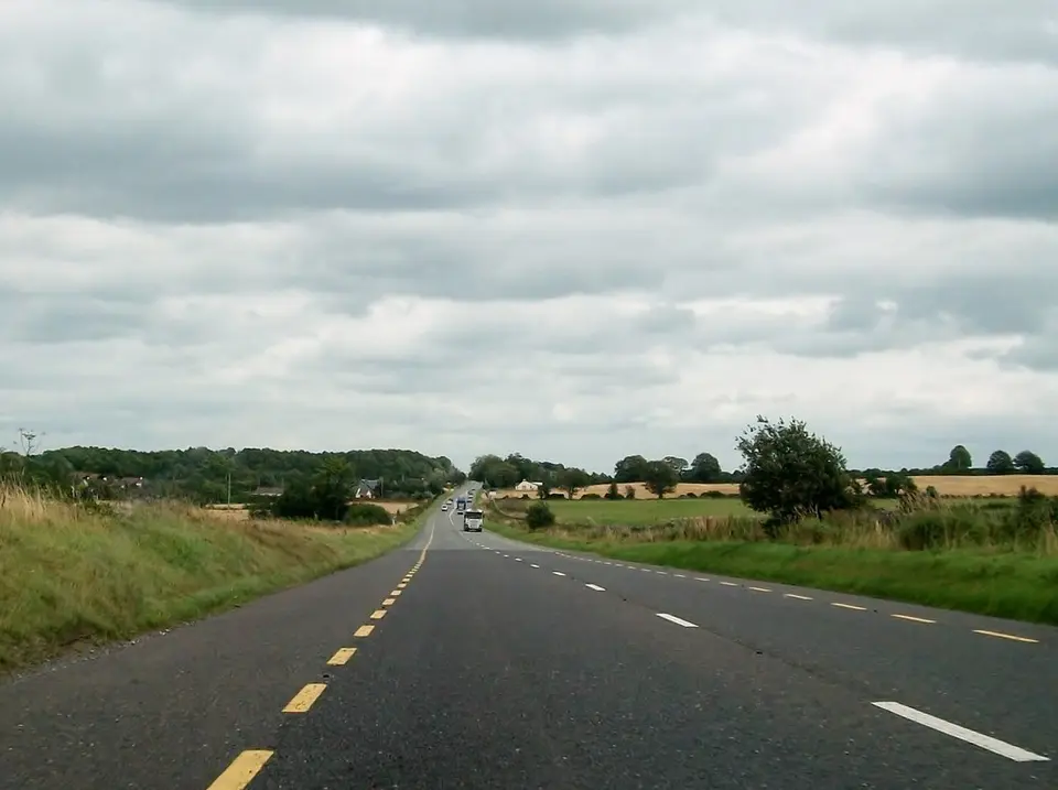The N52 in the townland of Derrynahinch