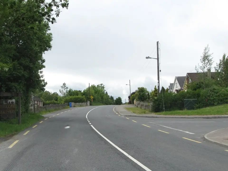 The R183 at its junction with Wylie's Hill, Ballybay