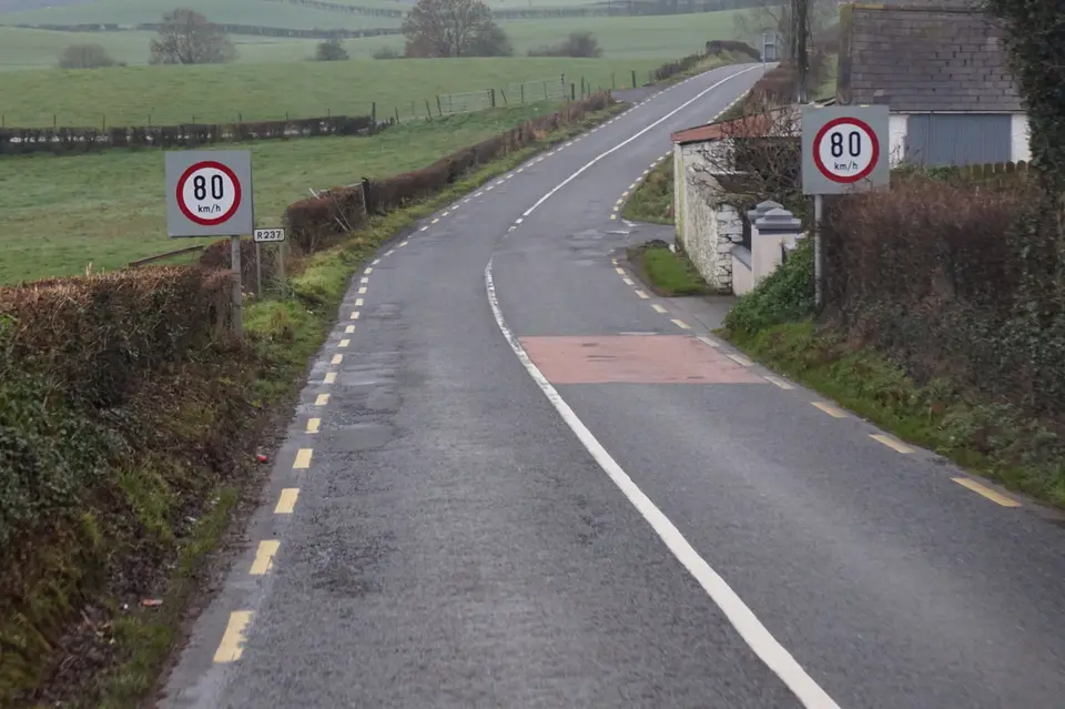 The R237 towards the N13, Kildrum; Killea