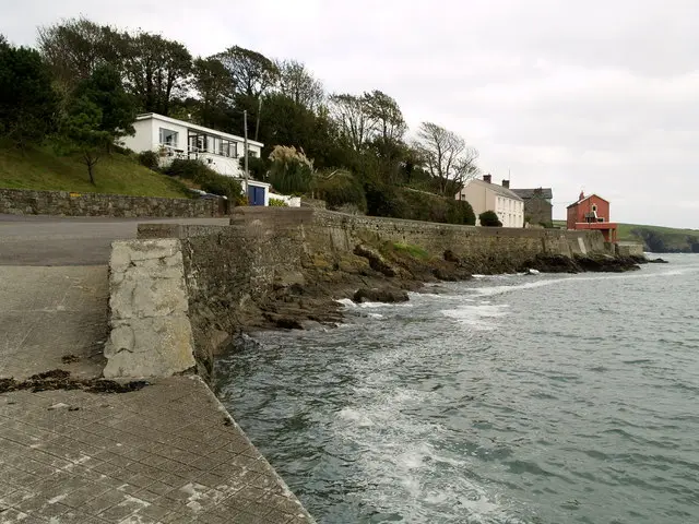 The seawall at Sandy Cove