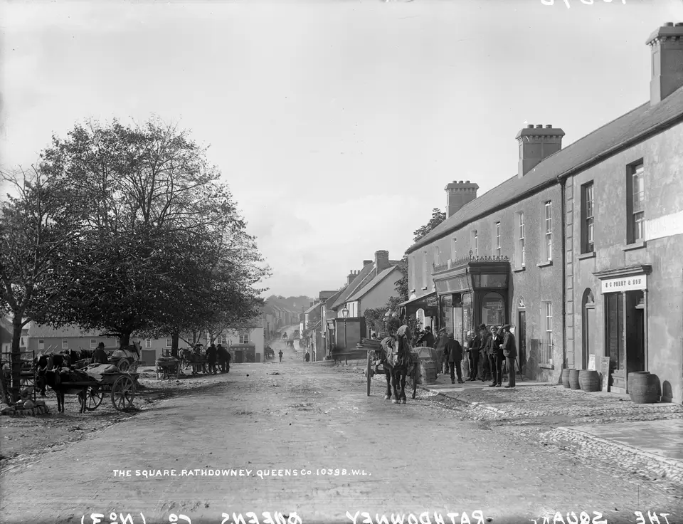 The Square, Rathdowney, Co. Laois, circa 1900 (8166240548)