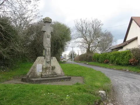 The White Cross, Athcarne Late 17th-century wayside cross erected by Cecilia Dowdall, wife of Sir Luke Bathe of Athcarne.