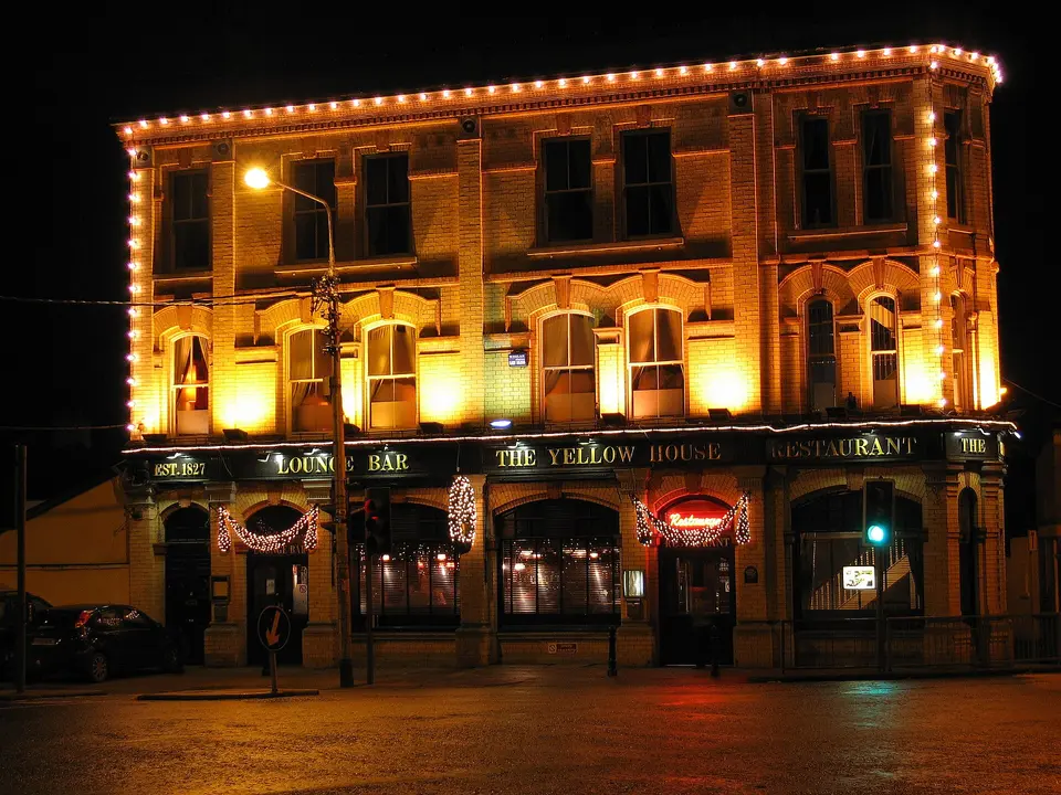 The Yellow House Landmark pub in Rathfarhnam, New Year's Eve, 2006