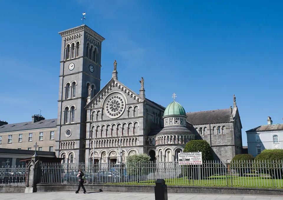 South façade including baptistry, east transept and auxiliary buildings.