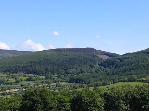 Photograph of Tibradden Mountain, Dublin, Ireland taken from Montpelier Hill in County Dublin in Ireland.