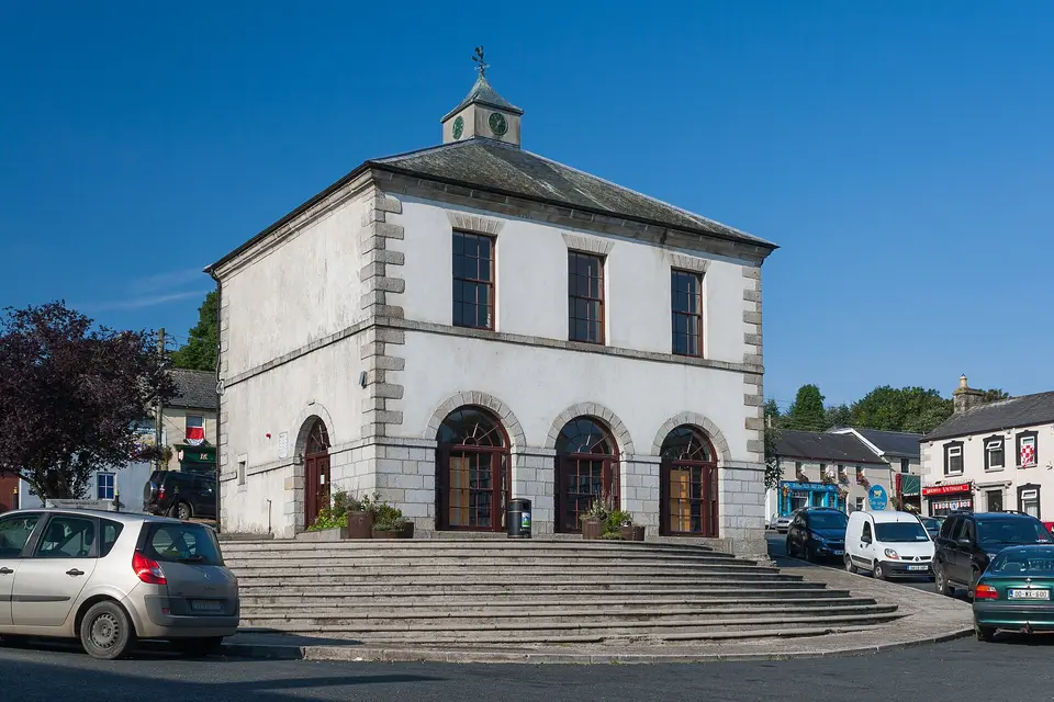 Tinahely Market House at Dwyer Square, built c. 1820 and initially also used as sessions house.