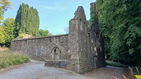 Tintern Church exterior view from northwest