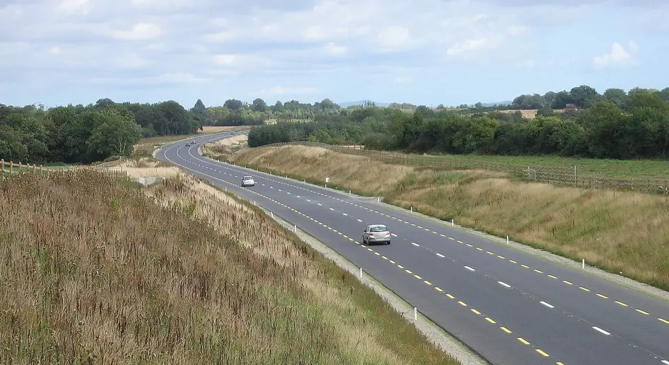 Towards Enniscorthy, County Wexford The N30 heads east from Coolmurray townland.