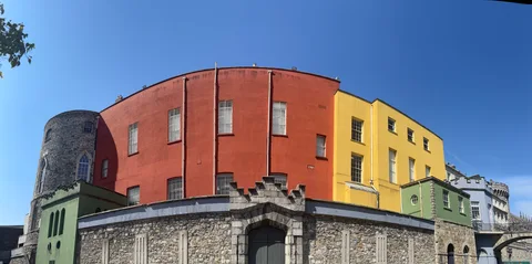 Colourful buildings in the grounds of Dublin Castle.