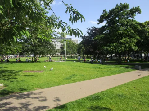 A summer afternoon in Eyre Square, Galway.