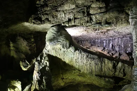 The so-called "Town Hall" in Dunmore Cave, where most of the bones in the cave were found.