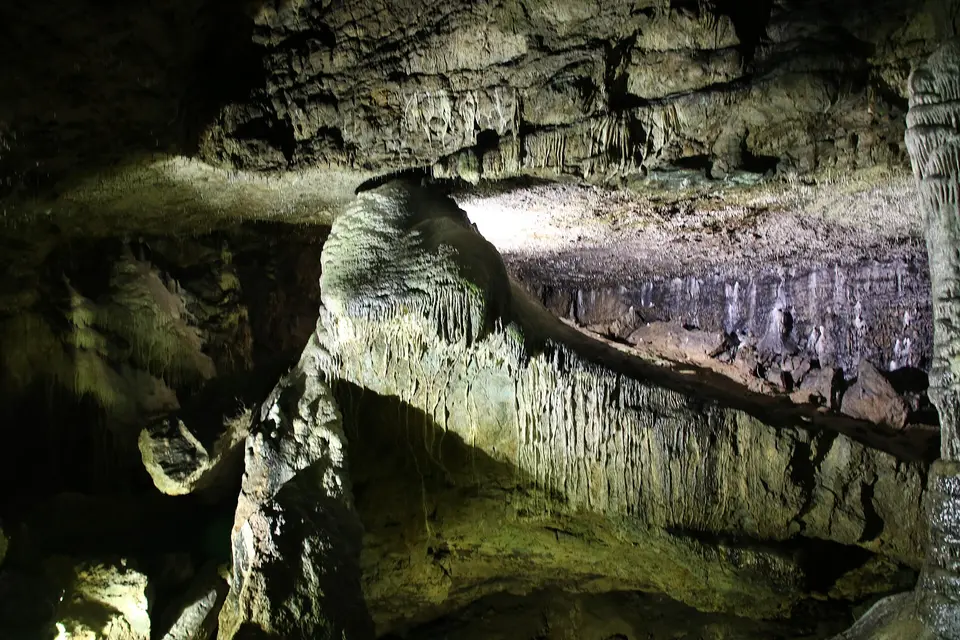 The so-called "Town Hall" in Dunmore Cave, where most of the bones in the cave were found.