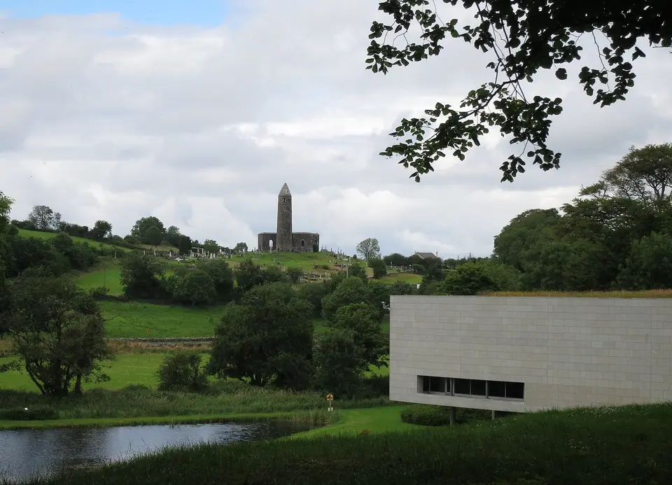 Turlough Park; shwoing the Museum of Country Life and looking towards Turlough Round Tower