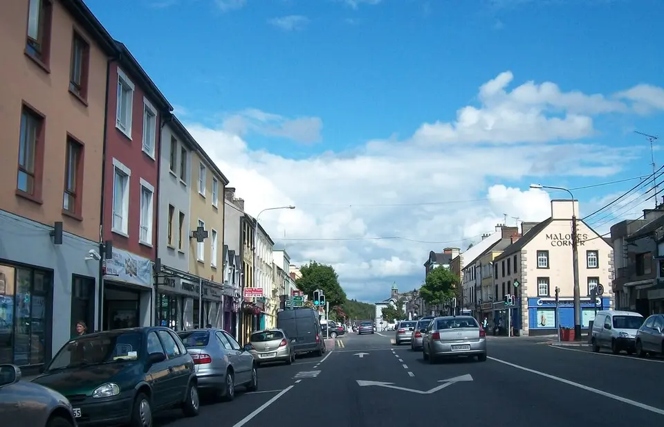 View east along Main Street, Castleblayney