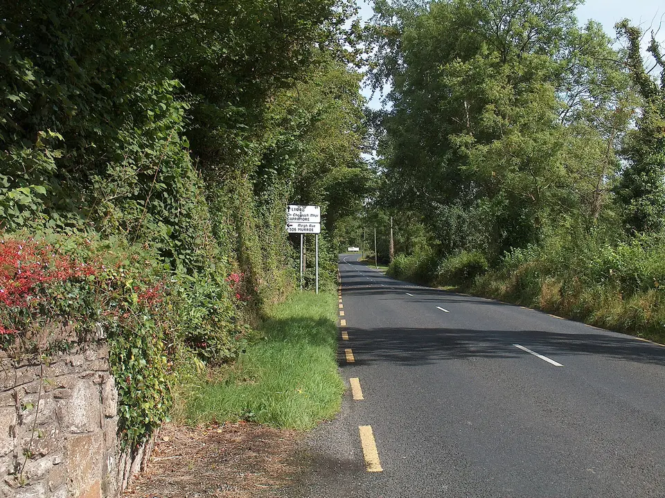 View east from the entrance to Abington Rectory