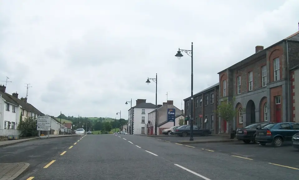 View north eastwards along Main Street, Newbliss