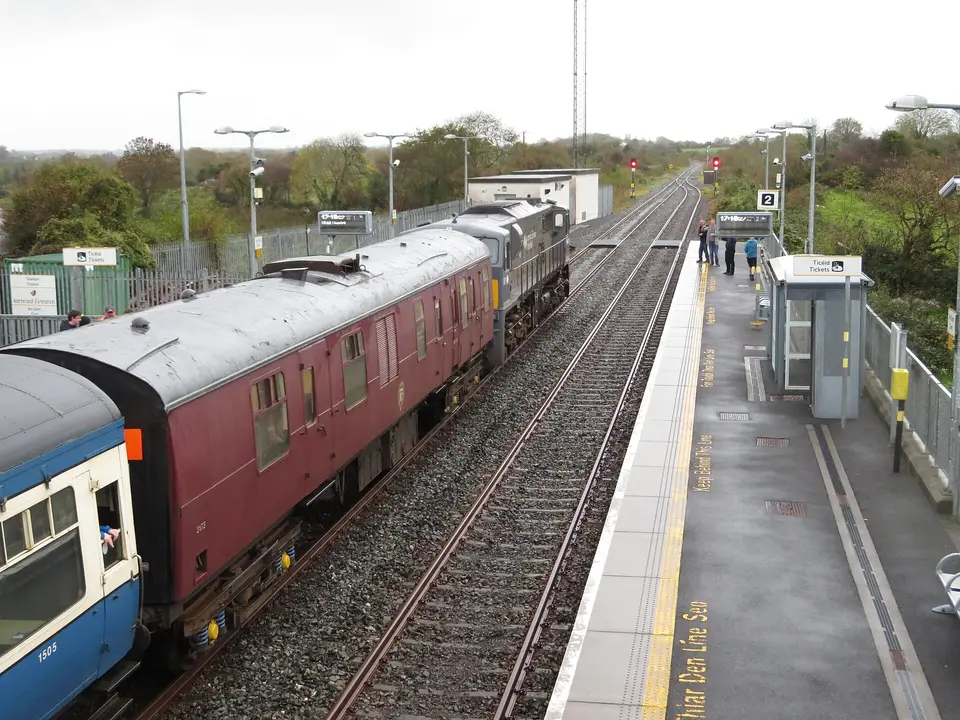 View north from Gort station (geograph 5943972)