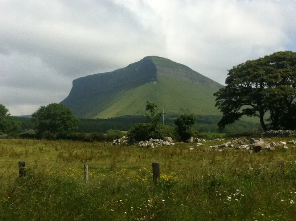 View of Ben Bulben seen from the west along the N15