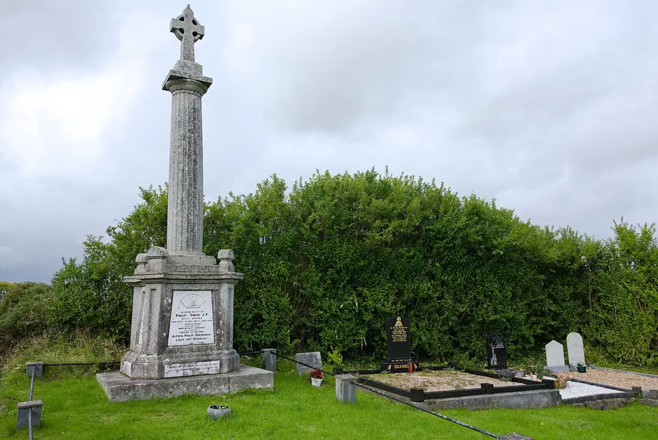 View of the monument in situ from the south