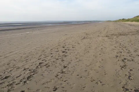 View south from beach near Seapoint Golf Club towards the River Boyne