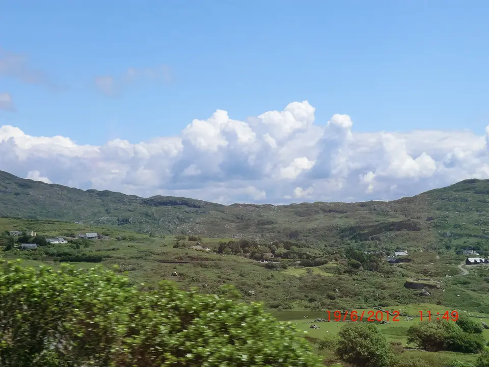 View up the hill at Darrynane Beg